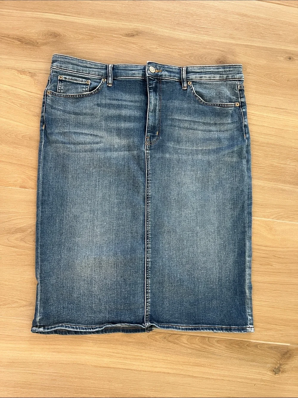 Lauren Ralph Lauren Denim midi denim skirt